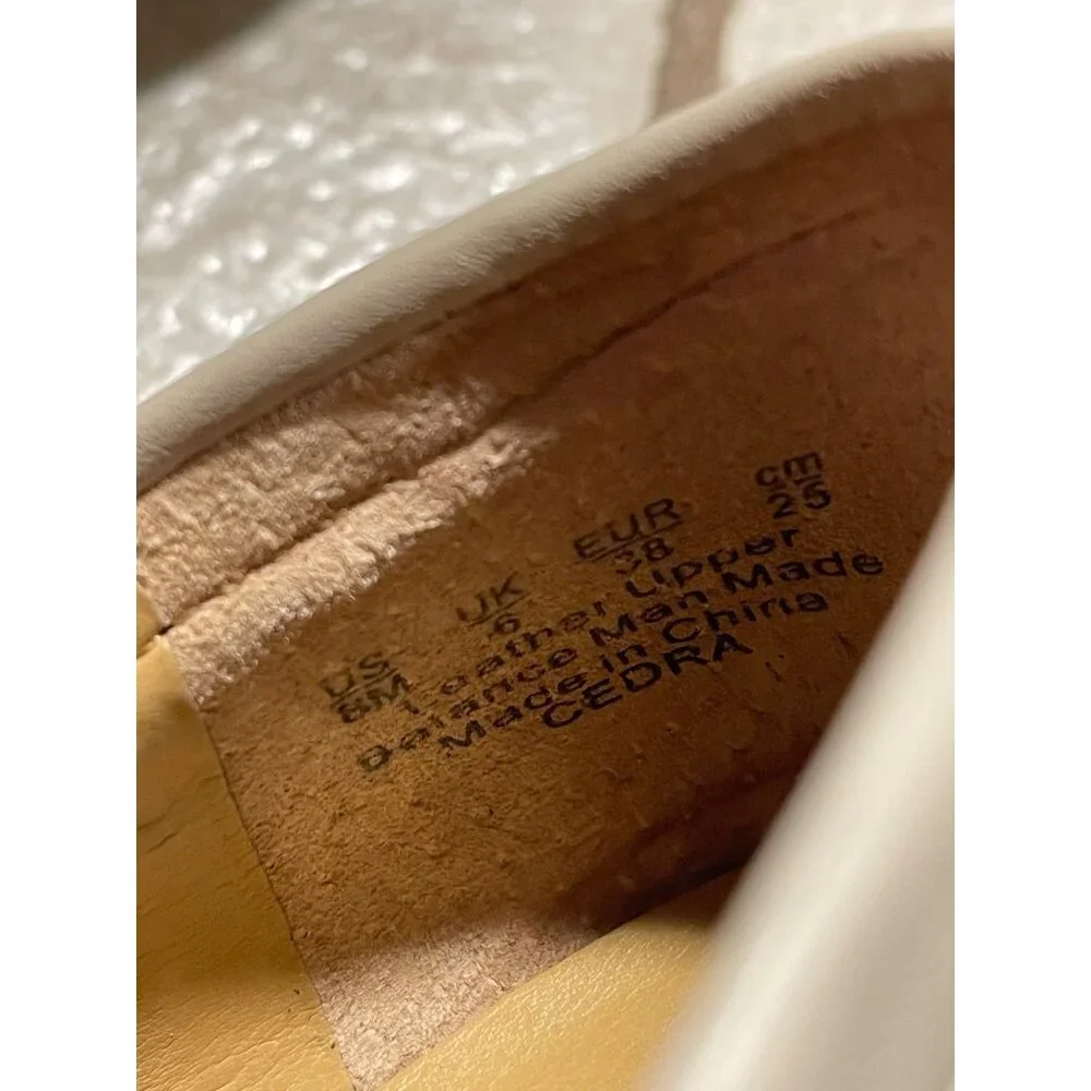 Franco Sarto Cedra Leather Loafers Penny Lug Sole & Stitching Detail Size 8M - Picture 5 of 10